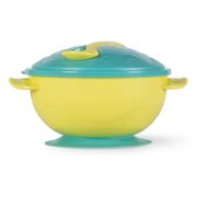 Bol galben cu ventuza, capac si lingurita baboo 6 luni+ ba9-041