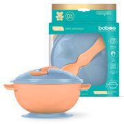 Bol portocaliu cu ventuza, capac si lingurita baboo 6 luni+ ba9-042