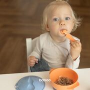 Bol portocaliu cu ventuza, capac si lingurita baboo 6 luni+ ba9-042