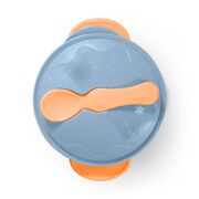 Bol portocaliu cu ventuza, capac si lingurita baboo 6 luni+ ba9-042