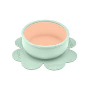 Bol silicon cu ventuza baboo - verde, 6 luni+ ba9-038