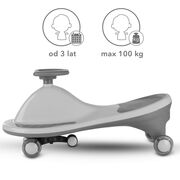 Masinuta Gravitationala Kidwell Rollo Grey Cu Roti Led, 3+ Ani, Pana La 100 Kg Pjbjedzrol03a0