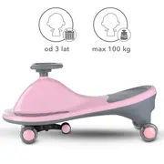 Masinuta Gravitationala Kidwell Rollo Pink Cu Roti Led, 3+ Ani, Pana La 100 Kg Pjbjedzrol02a0
