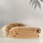 Onino - muselina multifunctionala din bumbac 100% organic, hug.me, oatmeal beige, x1 bucata, 120 x 120 cm, certificata gots bbbcdsw002