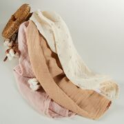 Onino - muselina multifunctionala din bumbac 100% organic, hug.me, pure bloom, x3 bucati, 60 x 60 cm, certificata gots bbbcdsw007