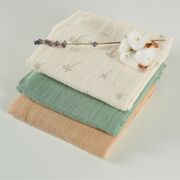 Onino - muselina multifunctionala din bumbac 100% organic, hug.me, pure nature, x3 bucati, 60 x 60 cm, certificata gots bbbcdsw008