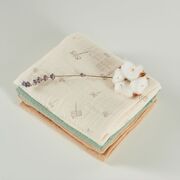 Onino - muselina multifunctionala din bumbac 100% organic, hug.me, pure nature, x3 bucati, 60 x 60 cm, certificata gots bbbcdsw008