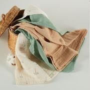 Onino - muselina multifunctionala din bumbac 100% organic, hug.me, pure nature, x3 bucati, 60 x 60 cm, certificata gots bbbcdsw008