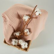 Onino - muselina multifunctionala din bumbac 100% organic, hug.me, sandy rose, x1 bucata, 120 x 120 cm, certificata gots bbbcdsw005