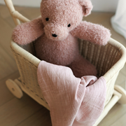 Onino - muselina multifunctionala din bumbac 100% organic, hug.me, warm peach, x1 bucata, 120 x 120 cm, certificata gots bbbcdsw006