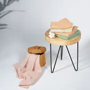 Onino - muselina multifunctionala din bumbac 100% organic, hug.me, warm peach, x1 bucata, 120 x 120 cm, certificata gots bbbcdsw006