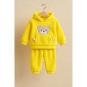 Set pufos hanorac si pantaloni welsoft - yellow bbl45-1