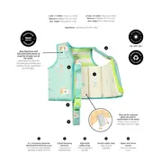 Vesta De Inot Pentru Copii, Protectie Uv Upf 50+, Jeallyfish By Saro, S 1-3 Ani Pjb62002