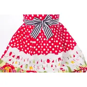 Rochita rosie fetite cu buline albe - BBN1118