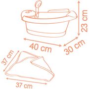 Cadita pentru papusa Smoby Baby Nurse Balneo Bath roz cu 3 accesorii HUBS7600220386