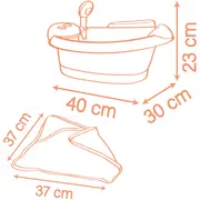 Cadita pentru papusa Smoby Baby Nurse Balneo Bath roz cu 3 accesorii HUBS7600220386