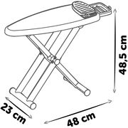 Jucarie Smoby Masa si fier de calcat Tefal Ironing Board + Stream Iron cu 9 accesorii HUBS7600330125