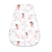 Sac de dormit, MimiNu, Pentru bebelusi, De iarna, Din bumbac certificat Oeko Tex Standard 100, Cu fermoar, 70 cm, 0 - 6 luni, 2.5 Tog, Fairy Pink BYN6426972030267