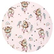 Sac de dormit, MimiNu, Pentru bebelusi, De iarna, Din bumbac certificat Oeko Tex Standard 100, Cu fermoar, 70 cm, 0 - 6 luni, 2.5 Tog, Little Ballerina Pink BYN6426972030304