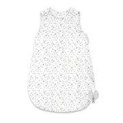Sac de dormit, MimiNu, Pentru bebelusi, De iarna, Din bumbac certificat Oeko Tex Standard 100, Cu fermoar lateral, Cu capse pe umar, 74 cm, 0 - 6 luni, 2.5 Tog, Mini Gray Stars BYN6426972030236