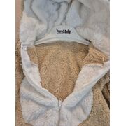 Salopeta pufoasa tip ursulet cu gluga - salopeta iarna calduroasa trmb9064