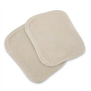 Set de 2 lavete, Qmini, Din bambus si muselina, Pentru ingrijirea corpului bebelusului, Materiale certificate Oeko Tex Standard 100, Mocha Cream si Warm Beige BYN6426972029940