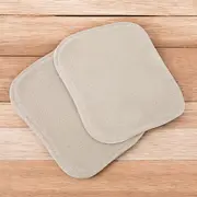 Set de 2 lavete, Qmini, Din bambus si muselina, Pentru ingrijirea corpului bebelusului, Materiale certificate Oeko Tex Standard 100, Mocha Cream si Warm Beige BYN6426972029940