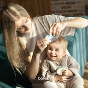 Set perie si pieptene bebe baboo - albastru, 0 luni+ ba12-008