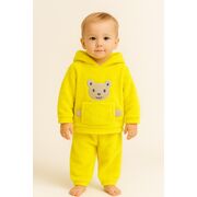 Set pufos hanorac si pantaloni welsoft - yellow bbl45-1