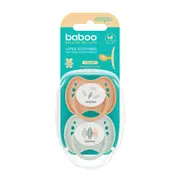 Suzeta ortodontica din latex calmy baboo - culoarea piersica, 2 bucati, 0 luni+ ba5-049