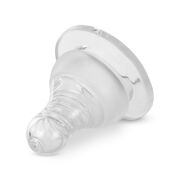 Tetina din silicon baboo - gat stramt, debit rapid, 2 bucati, 6 luni+ ba4-008