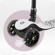 Trotineta pliabila cu roti LED pentru copii, 3 Ani+, MoMi San - Gri KRTHULA00015