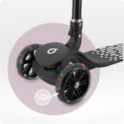 Trotineta pliabila cu roti LED pentru copii, 3 Ani+, MoMi San - Negru KRTHULA00016