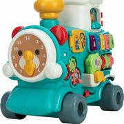 Antemergator 5 in 1 Magic Train, Free2Move, Cu diverse activitati de joaca, Panou Educational, Efecte sonore si luminoase, Green BYN86434