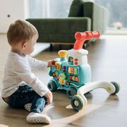 Antemergator 5 in 1 Magic Train, Free2Move, Cu diverse activitati de joaca, Panou Educational, Efecte sonore si luminoase, Green BYN86434