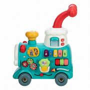 Antemergator 5 in 1 Magic Train, Free2Move, Cu diverse activitati de joaca, Panou Educational, Efecte sonore si luminoase, Green BYN86434