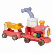 Antemergator 5 in 1 Magic Train, Free2Move, Cu diverse activitati de joaca, Panou Educational, Efecte sonore si luminoase, Pink BYN86441