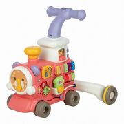 Antemergator 5 in 1 Magic Train, Free2Move, Cu diverse activitati de joaca, Panou Educational, Efecte sonore si luminoase, Pink BYN86441