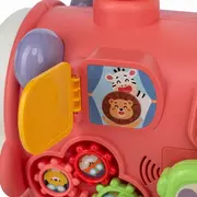 Antemergator 5 in 1 Magic Train, Free2Move, Cu diverse activitati de joaca, Panou Educational, Efecte sonore si luminoase, Pink BYN86441