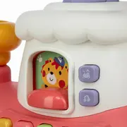 Antemergator 5 in 1 Magic Train, Free2Move, Cu diverse activitati de joaca, Panou Educational, Efecte sonore si luminoase, Pink BYN86441