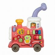 Antemergator 5 in 1 Magic Train, Free2Move, Cu diverse activitati de joaca, Panou Educational, Efecte sonore si luminoase, Pink BYN86441