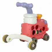 Antemergator 5 in 1 Magic Train, Free2Move, Cu diverse activitati de joaca, Panou Educational, Efecte sonore si luminoase, Pink BYN86441