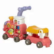 Antemergator 5 in 1 Magic Train, Free2Move, Cu diverse activitati de joaca, Panou Educational, Efecte sonore si luminoase, Pink BYN86441