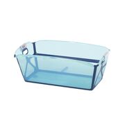 Cadita de baie cu pliere ultra-compacta, Jane, Oasis, Cu doua manere, 68 x 42 x 26 cm, Conform cu standardul european de siguranta EN 17072:2018, Blue BYN8420421090831