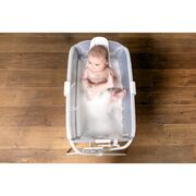 Cadita de baie cu pliere ultra-compacta, Jane, Oasis, Cu doua manere, 68 x 42 x 26 cm, Conform cu standardul european de siguranta EN 17072:2018, Tropical BYN84204210922668