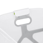 Cadita de baie cu pliere ultra-compacta, Jane, Oasis, Cu doua manere, 68 x 42 x 26 cm, Conform cu standardul european de siguranta EN 17072:2018, Tropical BYN84204210922668