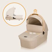 Carucior 2 in 1, Lionelo, Meril, Cu landou si scaun cu dimensiune XL, Reversibil, Cu sistem de ventilatie 3D, Cu accesorii, Pana la 22 kg, De la nastere, Conform cu EN1888-1 EN1888-2, EN1466, Bej BYNLO-MERIL_2IN1_BEIGE_SAND