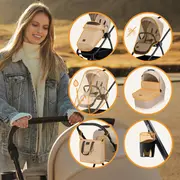 Carucior 2 in 1, Lionelo, Meril, Cu landou si scaun cu dimensiune XL, Reversibil, Cu sistem de ventilatie 3D, Cu accesorii, Pana la 22 kg, De la nastere, Conform cu EN1888-1 EN1888-2, EN1466, Bej BYNLO-MERIL_2IN1_BEIGE_SAND