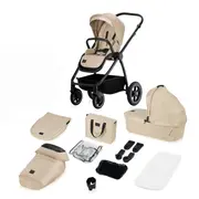 Carucior 2 in 1, Lionelo, Meril, Cu landou si scaun cu dimensiune XL, Reversibil, Cu sistem de ventilatie 3D, Cu accesorii, Pana la 22 kg, De la nastere, Conform cu EN1888-1 EN1888-2, EN1466, Bej BYNLO-MERIL_2IN1_BEIGE_SAND
