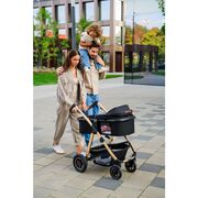 Carucior 3 in 1, Lionelo, Amber, Landou intarit, Scoica auto testata ADAC, Reversibil, Cu accesorii, Geanta parinti, Pana la 22 kg, Bej BYNLO-AMBER_3IN1_BEIGE_SAND